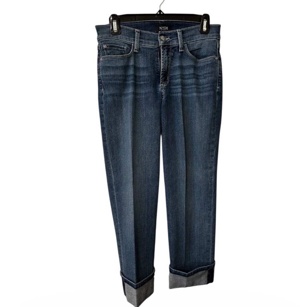 NYDJ Dayla Wide Cuff Capri Jeans, size 4